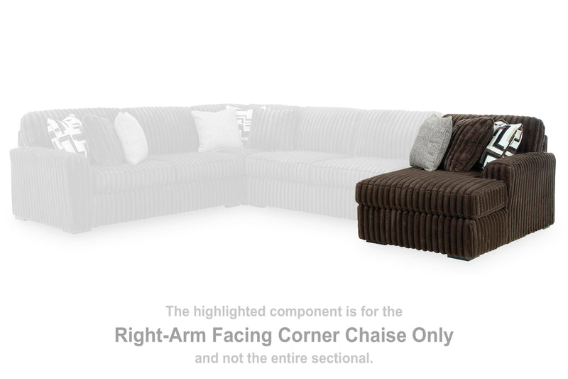 Midnight-Madness Chocolate Right-Arm Facing Corner Chaise - 9810417