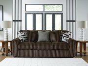 Midnight-Madness Chocolate Sofa and Loveseat - 98104U1