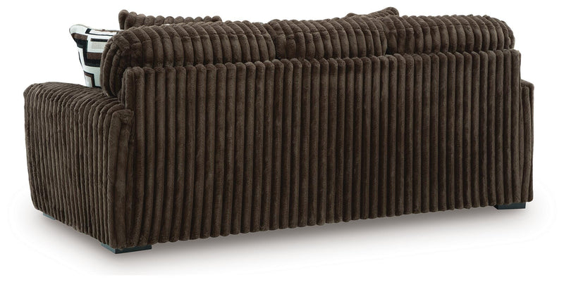 Midnight-Madness Chocolate Sofa and Loveseat - 98104U1
