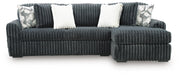 Midnight-Madness Gunmetal 2-Piece Sectional Sofa Chaise - 98105S3