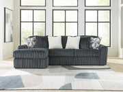 Midnight-Madness Gunmetal 2-Piece Sectional Sofa Chaise - 98105S4