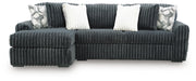 Midnight-Madness Gunmetal 2-Piece Sectional Sofa Chaise - 98105S4