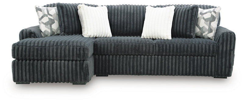 Midnight-Madness Gunmetal 2-Piece Sectional Sofa Chaise - 98105S4