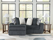 Midnight-Madness Gunmetal 2-Piece Sectional with Chaise - 98105S15