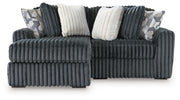 Midnight-Madness Gunmetal 2-Piece Sectional with Chaise - 98105S15