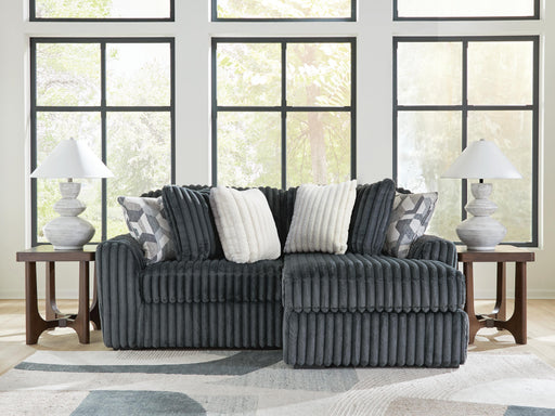 Midnight-Madness Gunmetal 2-Piece Sectional with Chaise - 98105S16