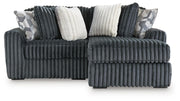 Midnight-Madness Gunmetal 2-Piece Sectional with Chaise - 98105S16