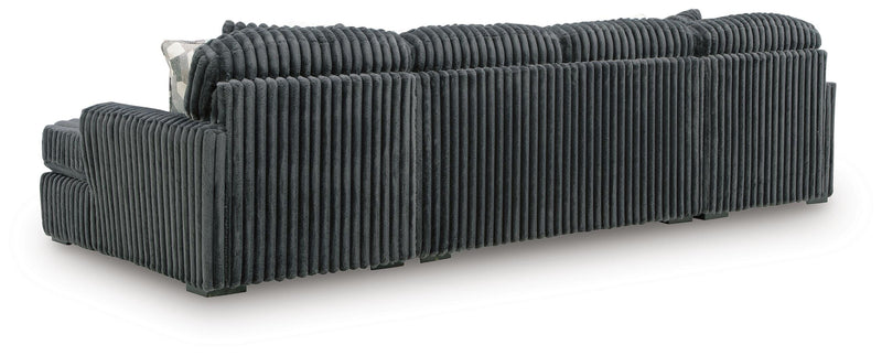 Midnight-Madness Gunmetal 3-Piece Double Chaise Sectional - 98105S7