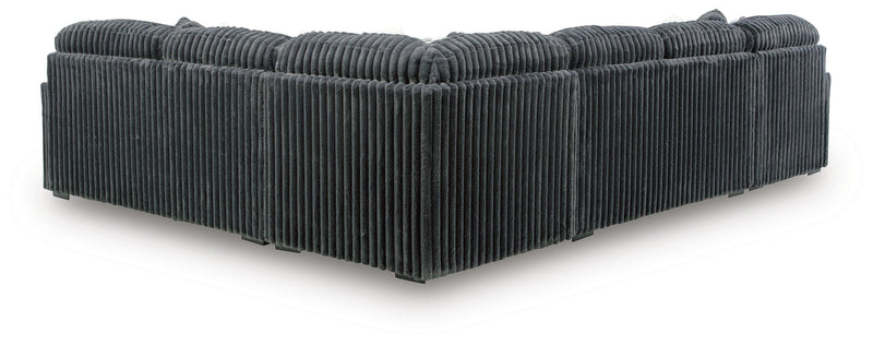 Midnight-Madness Gunmetal 4-Piece Sectional with Chaise - 98105S1