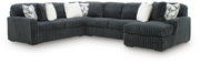 Midnight-Madness Gunmetal 4-Piece Sectional with Chaise - 98105S2