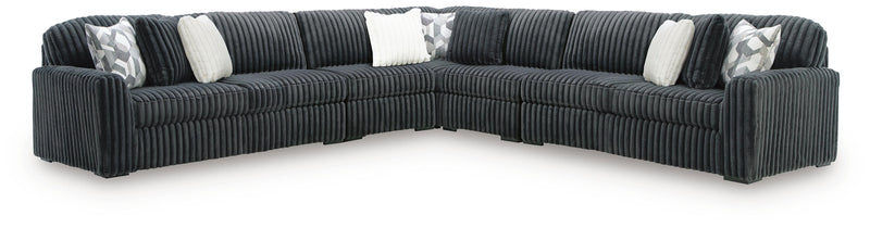 Midnight-Madness Gunmetal 5-Piece Sectional - 98105S10