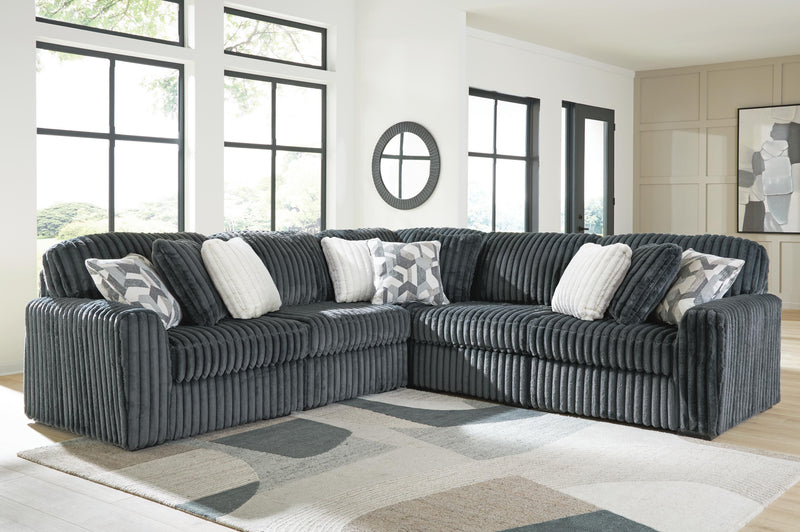 Midnight-Madness Gunmetal 5-Piece Sectional - 98105S27