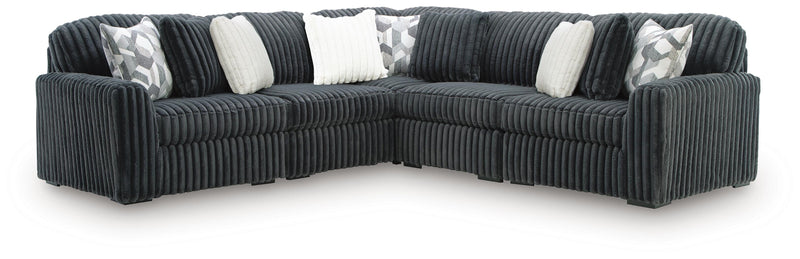 Midnight-Madness Gunmetal 5-Piece Sectional - 98105S27