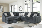 Midnight-Madness Gunmetal 5-Piece Sectional with Chaise - 98105S22