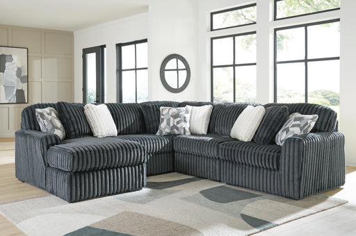 Midnight-Madness Gunmetal 5-Piece Sectional with Chaise - 98105S22