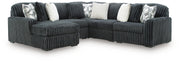 Midnight-Madness Gunmetal 5-Piece Sectional with Chaise - 98105S22