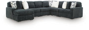 Midnight-Madness Gunmetal 6-Piece Sectional with Chaise - 98105S24
