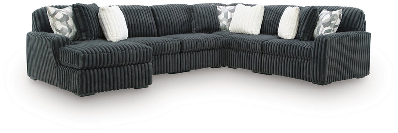 Midnight-Madness Gunmetal 6-Piece Sectional with Chaise - 98105S24