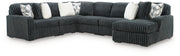 Midnight-Madness Gunmetal 6-Piece Sectional with Chaise - 98105S25