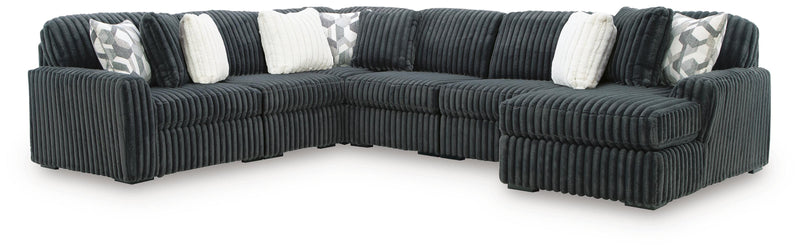 Midnight-Madness Gunmetal 6-Piece Sectional with Chaise - 98105S25