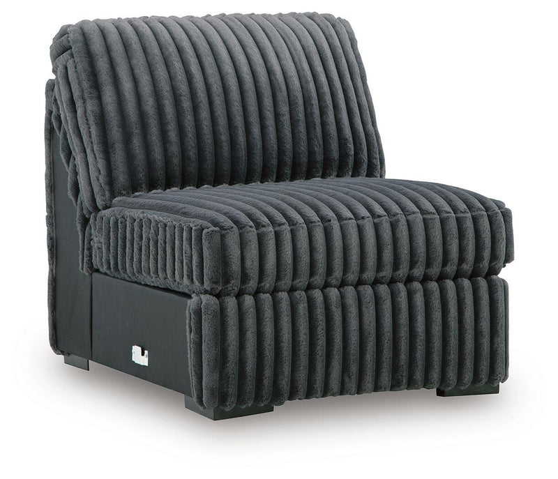 Midnight-Madness Gunmetal Armless Chair - 9810546