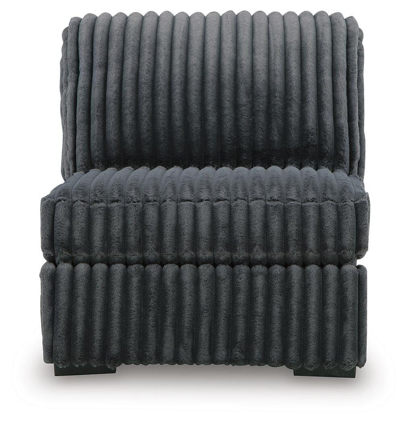 Midnight-Madness Gunmetal Armless Chair - 9810546