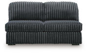 Midnight-Madness Gunmetal Armless Loveseat - 9810534