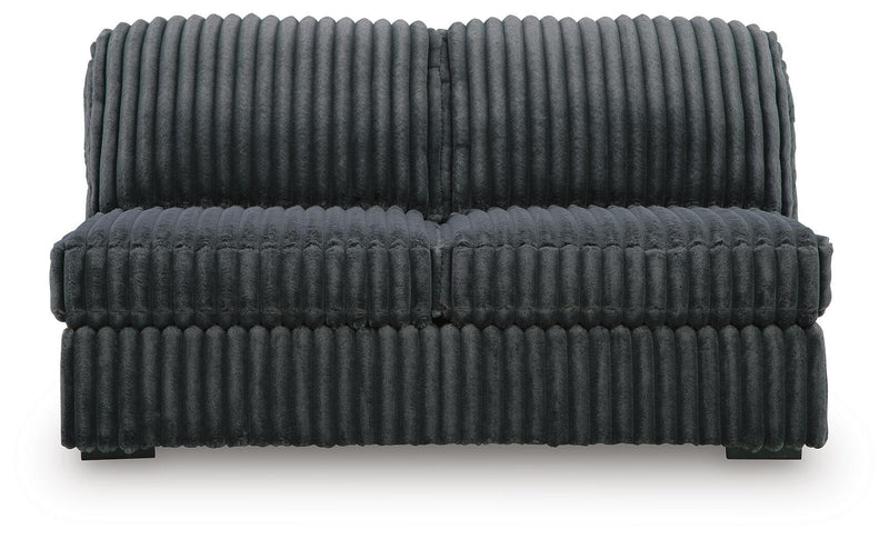 Midnight-Madness Gunmetal Armless Loveseat - 9810534
