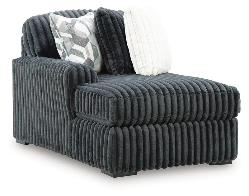 Midnight-Madness Gunmetal Left-Arm Facing Corner Chaise - 9810516