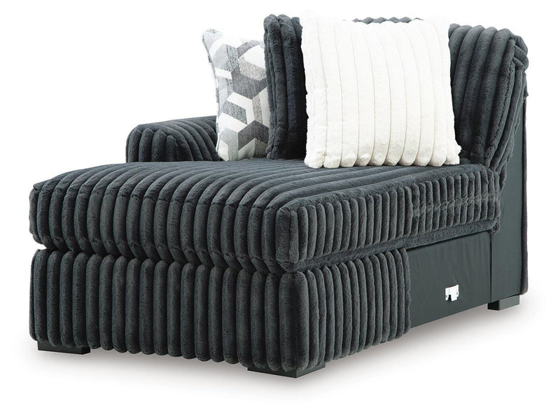 Midnight-Madness Gunmetal Left-Arm Facing Corner Chaise - 9810516