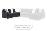 Midnight-Madness Gunmetal Left-Arm Facing Sofa - 9810566