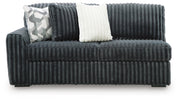 Midnight-Madness Gunmetal Left-Arm Facing Sofa - 9810566