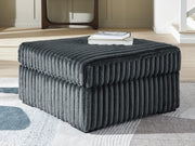 Midnight-Madness Gunmetal Oversized Accent Ottoman - 9810508
