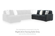 Midnight-Madness Gunmetal Right-Arm Facing Sofa - 9810567
