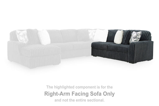 Midnight-Madness Gunmetal Right-Arm Facing Sofa - 9810567
