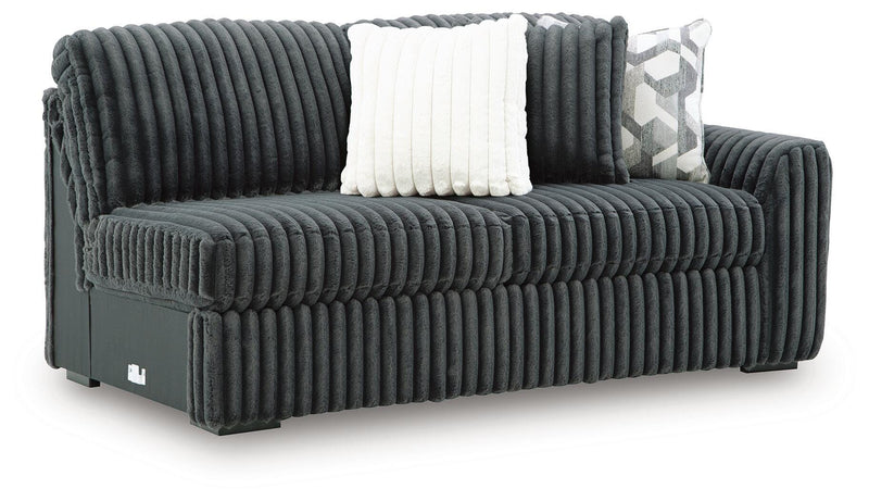 Midnight-Madness Gunmetal Right-Arm Facing Sofa - 9810567