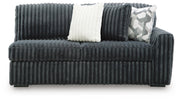 Midnight-Madness Gunmetal Right-Arm Facing Sofa - 9810567