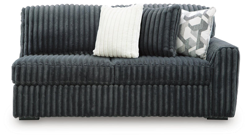 Midnight-Madness Gunmetal Right-Arm Facing Sofa - 9810567