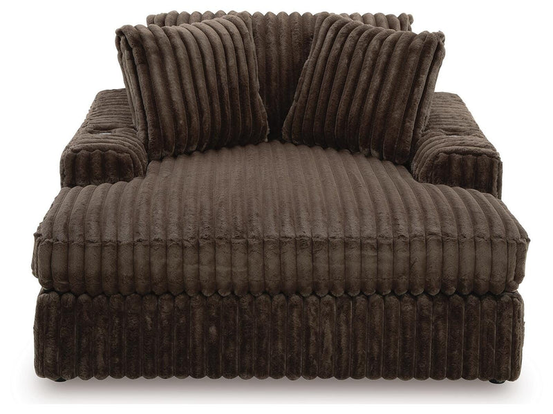 Midnight-Madness Loveseat, Oversized Chaise and Ottoman - 98104U3