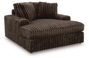 Midnight-Madness Loveseat, Oversized Chaise and Ottoman - 98104U3