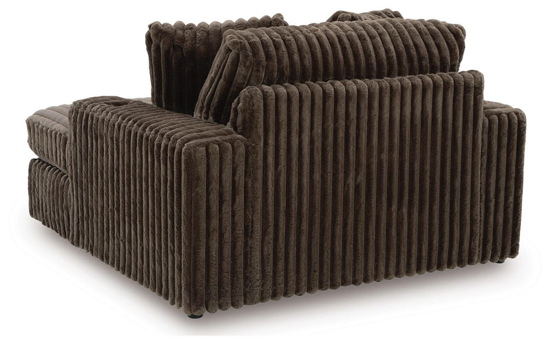 Midnight-Madness Loveseat, Oversized Chaise and Ottoman - 98104U3