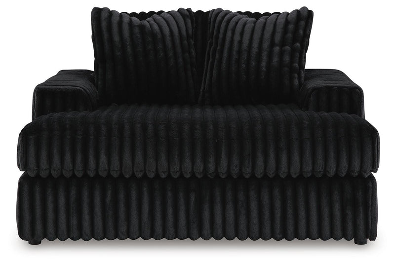 Midnight-Madness Onyx 2-Piece Sectional and Oversized Chaise - 98103U5