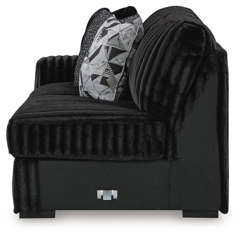 Midnight-Madness Onyx 2-Piece Sectional and Oversized Chaise - 98103U5