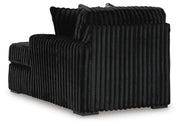 Midnight-Madness Onyx 2-Piece Sectional and Oversized Chaise - 98103U5