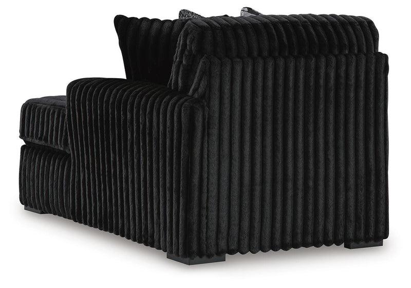 Midnight-Madness Onyx 2-Piece Sectional and Oversized Chaise - 98103U5
