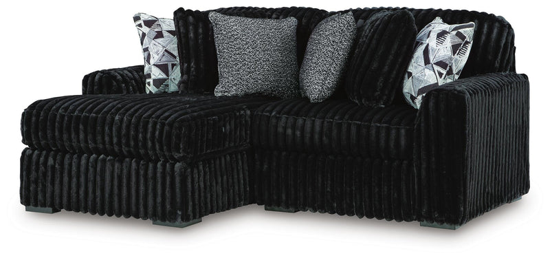 Midnight-Madness Onyx 2-Piece Sectional with Chaise - 98103S13