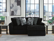 Midnight-Madness Onyx 2-Piece Sectional with Chaise - 98103S14