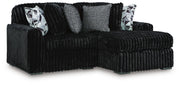 Midnight-Madness Onyx 2-Piece Sectional with Chaise - 98103S14