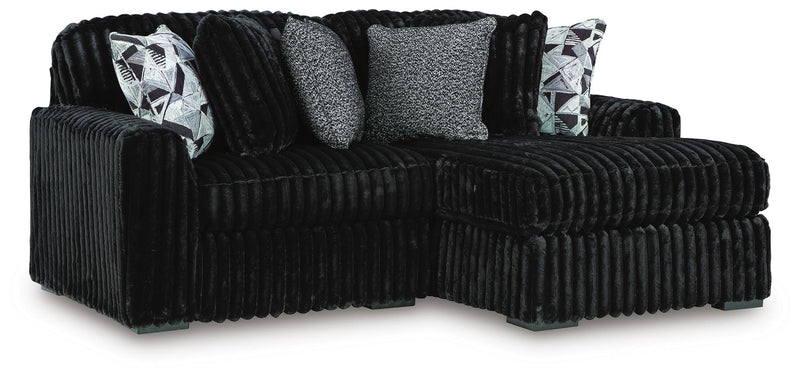 Midnight-Madness Onyx 2-Piece Sectional with Chaise - 98103S14