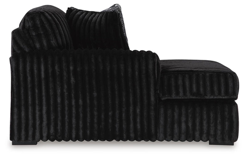 Midnight-Madness Onyx 3-Piece Sectional with Chaise - 98103S10